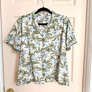Blue op sport Hawaiian button up